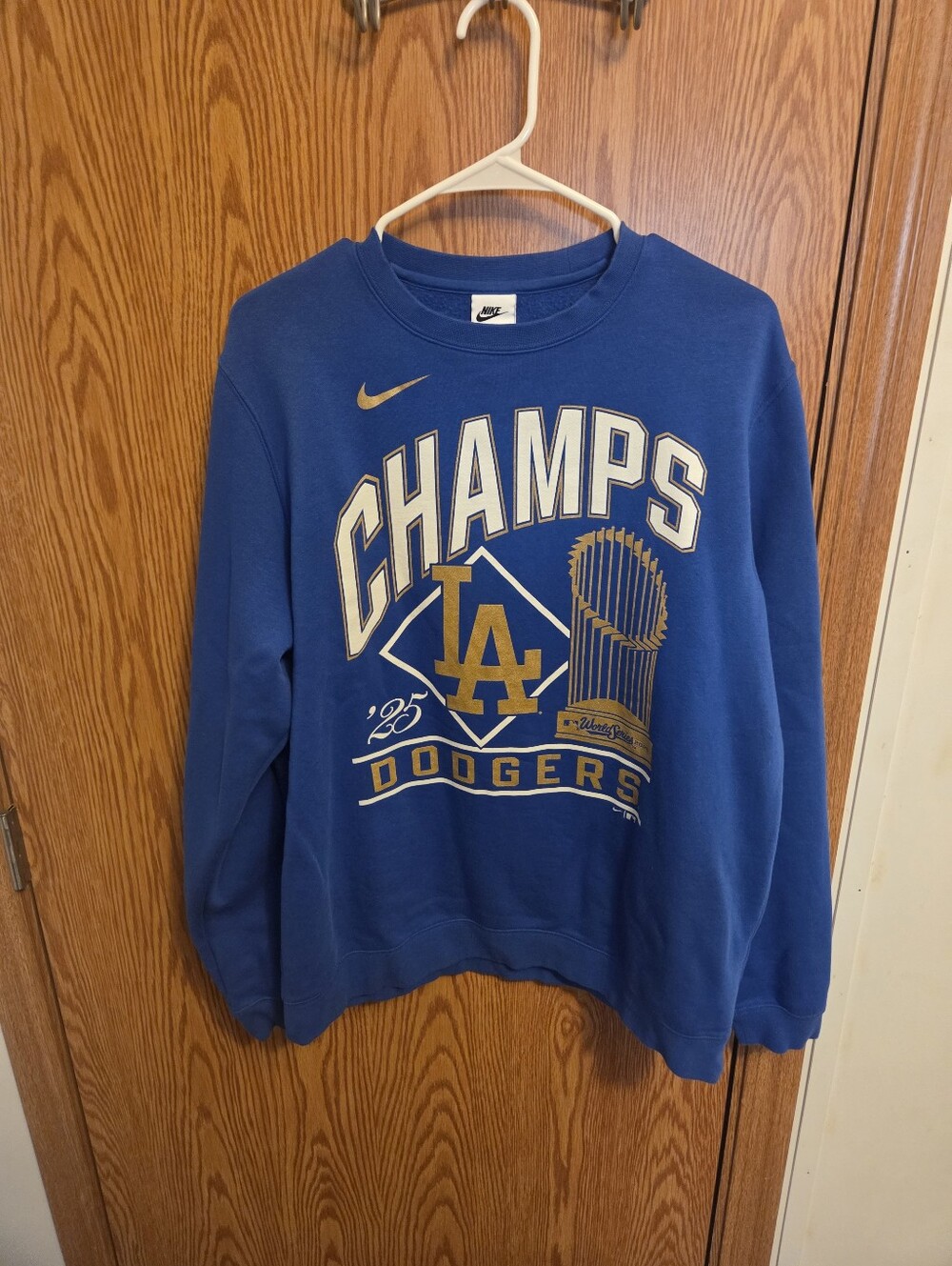 Nike Los Angeles Dodgers 2025 World Series Champs Sweatshirt Sz Large Men's MLB